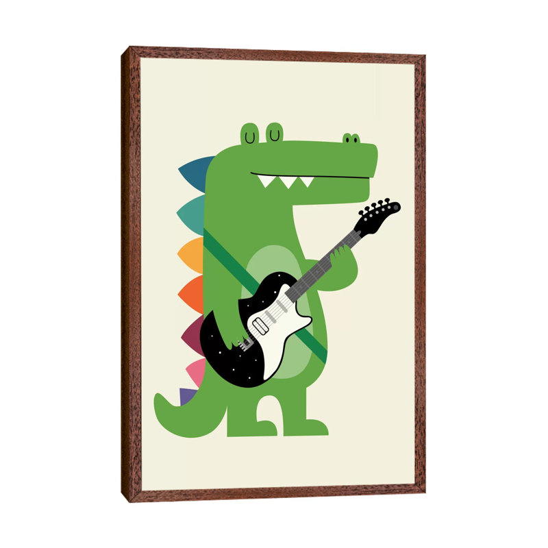 Croco Rock by Andy Westface - Print on Canvas, 152.5 cm H x 101.5 cm W, Classic Brown Wood Framed Canvas