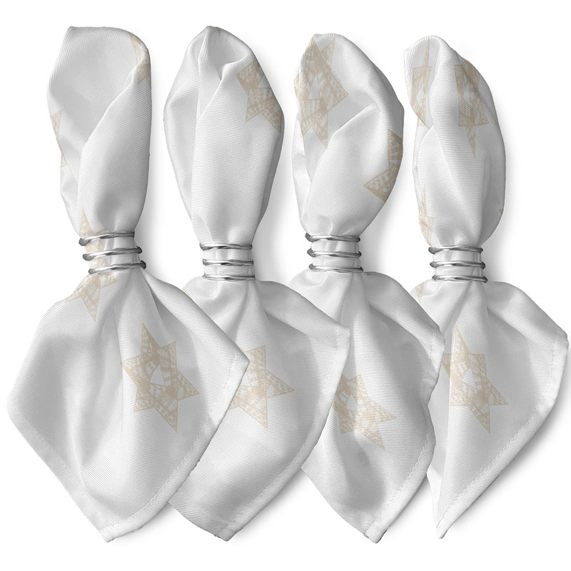Cirilla Star Mosaic Napkins, Ivory