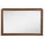 Miroir de commode Rie, bois brun noyer, coins arrondis ouverts, 32 pouces