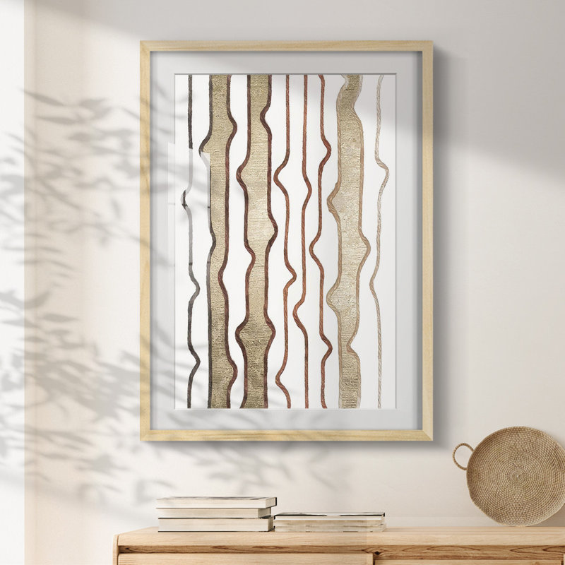 Jagged Flow III - impression encadrée, Naturel, H 25,5 po x l 17,5 po