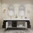 83.4" Wall-Mounted Double Bathroom Vanity Set-70381374