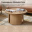 Table basse ronde avec pieds réglables Jacinda 