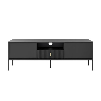 TV Stand MIDNIGHT 154 cm with gold handle