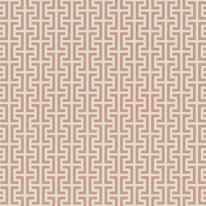 Schumacher x Veere Grenney Temple Wallpaper, Pink