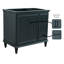 Meuble-lavabo simple 37 po avec finition Black Galaxy et lavabo rond - Porte gauche / Lavabo gauche-1476724210