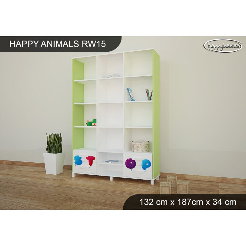 187cm H X 132cm W Kids Bookcase, Green