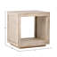 Stark Solid Wood Floor Shelf End Table with Storage