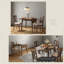 Ensemble table et chaises de salle à manger à abattants gain de place, plateau en MDF, style ferme moderne pour petite cuisine-1117664983
