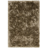 Chandra Rugs Giulia Collection Plush Modern Contemporary Hand-Woven Silver White Grey Shag Polyester Pile Material Handmade Area Rug