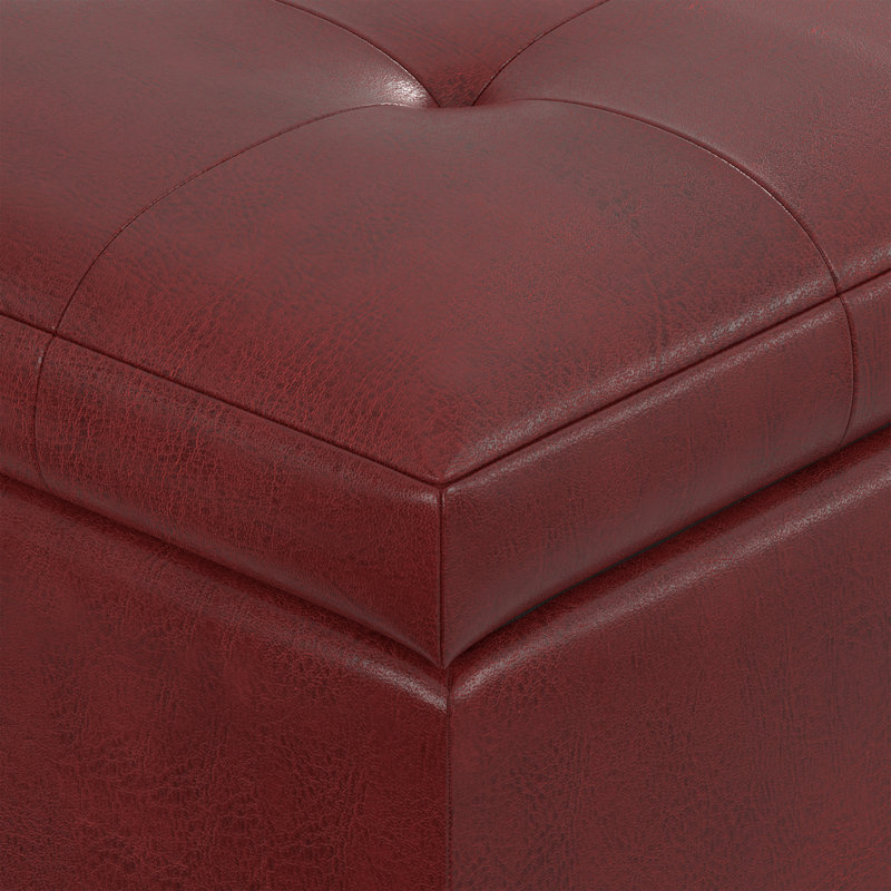Banc repose-pieds avec rangement caché Cosmopolitan, Rouge