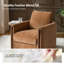 Fauteuil demi-tonneau pivotant en bois massif avec siège profond 31,25 W Nicha-1810890871