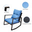 Chaise berçante d'extérieur avec coussin pour terrasse
