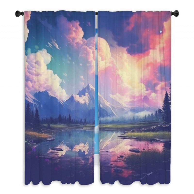 Paire de rideaux obscurcissant en polyester Jodon, L 40 po x L 84 po