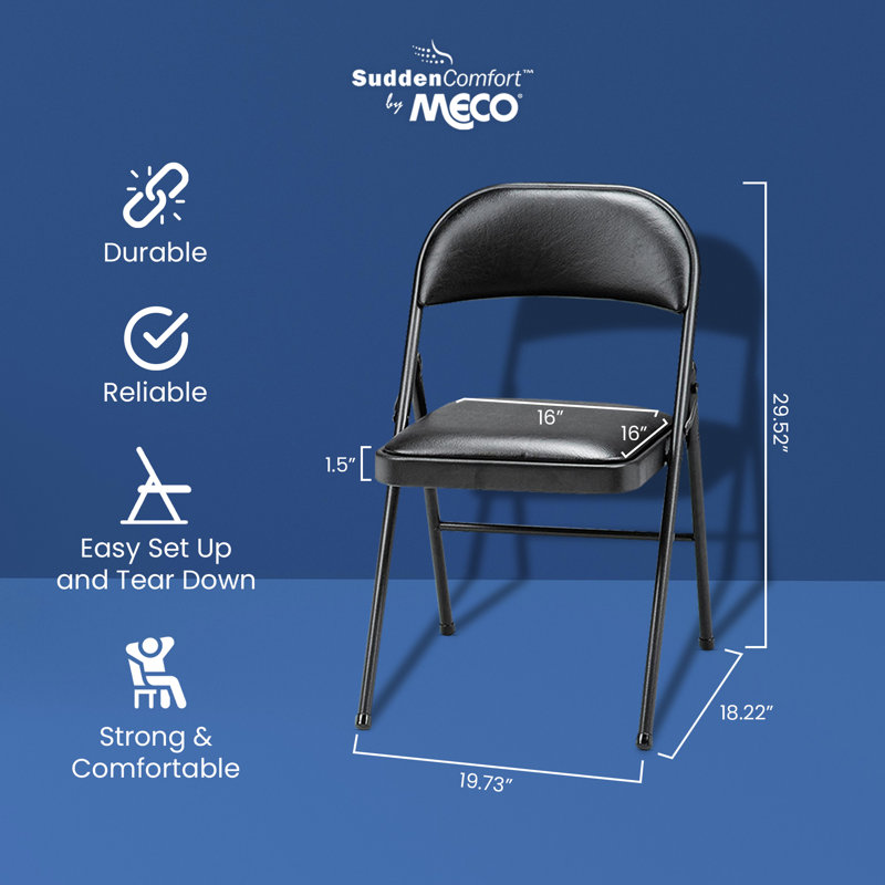 Fabric Padded Stackable Folding Chair Folding Chair