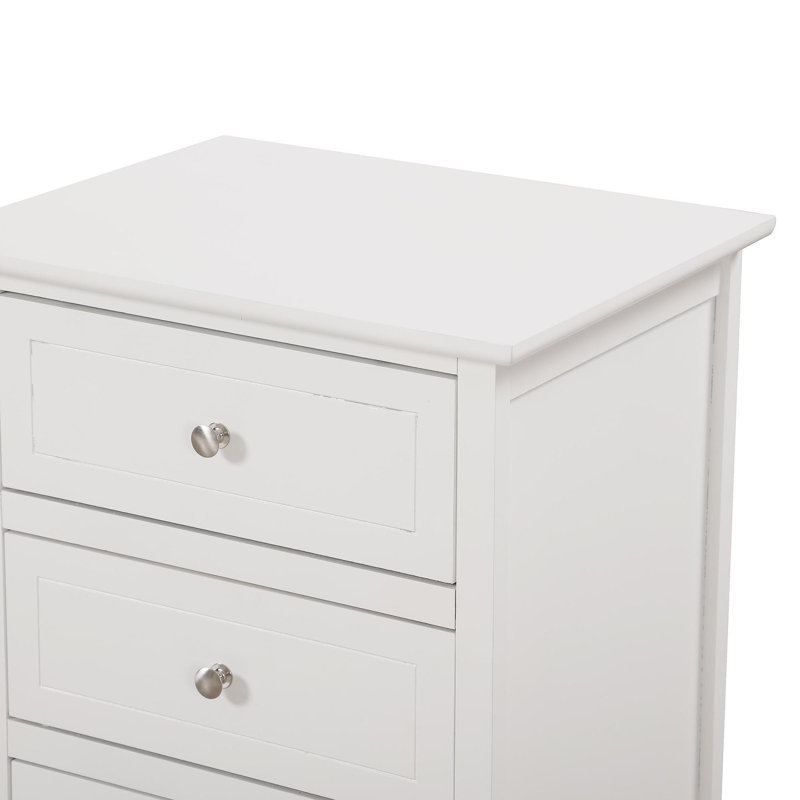 Table de chevet transitionnelle blanche polyvalente, Blanc