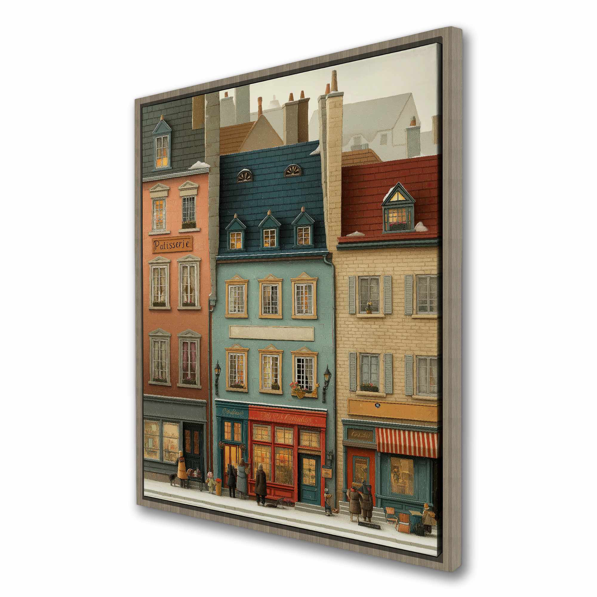 Lark Manor™ Patisserie - Street Scenery Turquoise Framed Canvas Art ...
