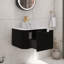 Meuble-lavabo mural rayé avec rebords incurvés pré-assemblés avec lavabo-607949732-607949728