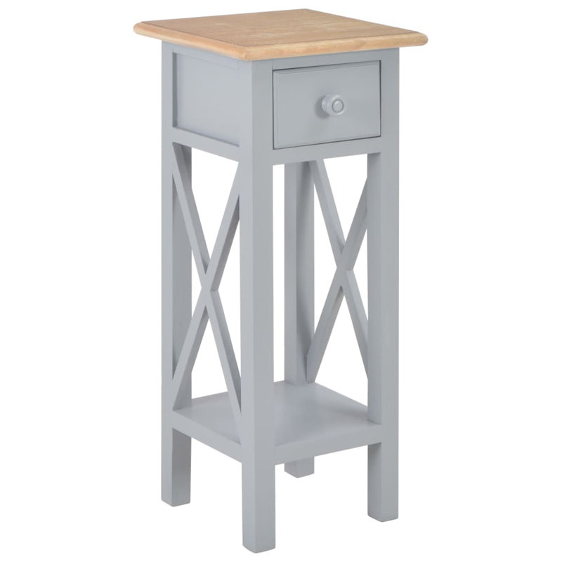 Luna End Table, Light Grey