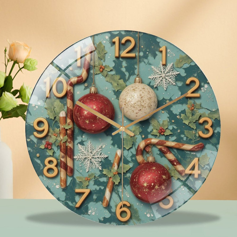Horloge murale en verre 12 "