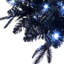 Sapin de Noël 7,5 pi noir pré-éclairé