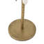 Table d'appoint ronde en fer 11,8 x 11,8 x 28,3 po avec accents floraux dorés et blancs et base en ciment (table basse incluse)