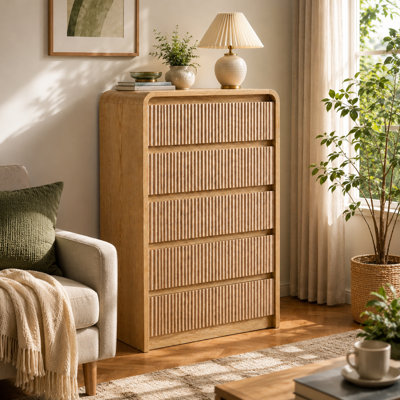 Commode haute 5 tiroirs Rundelle