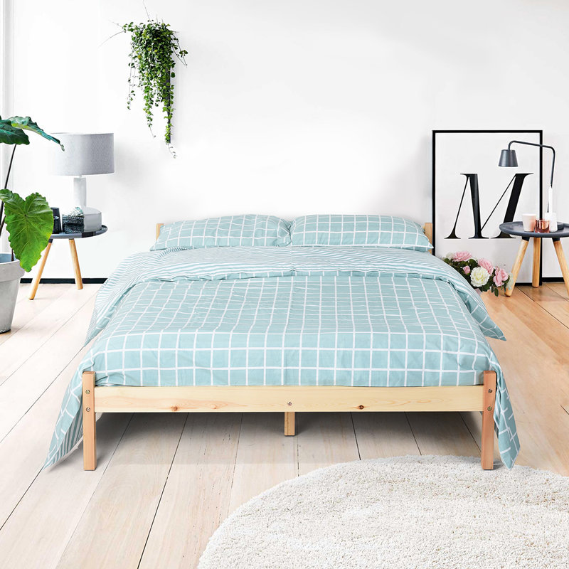 Arkim Solid Wood Bed, Double (4'6), Natural