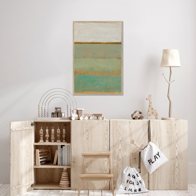 Verdant Field II by Timothy O' Toole - Painting, 95cm H x 65cm W, Natural Wood Framed Paper Print