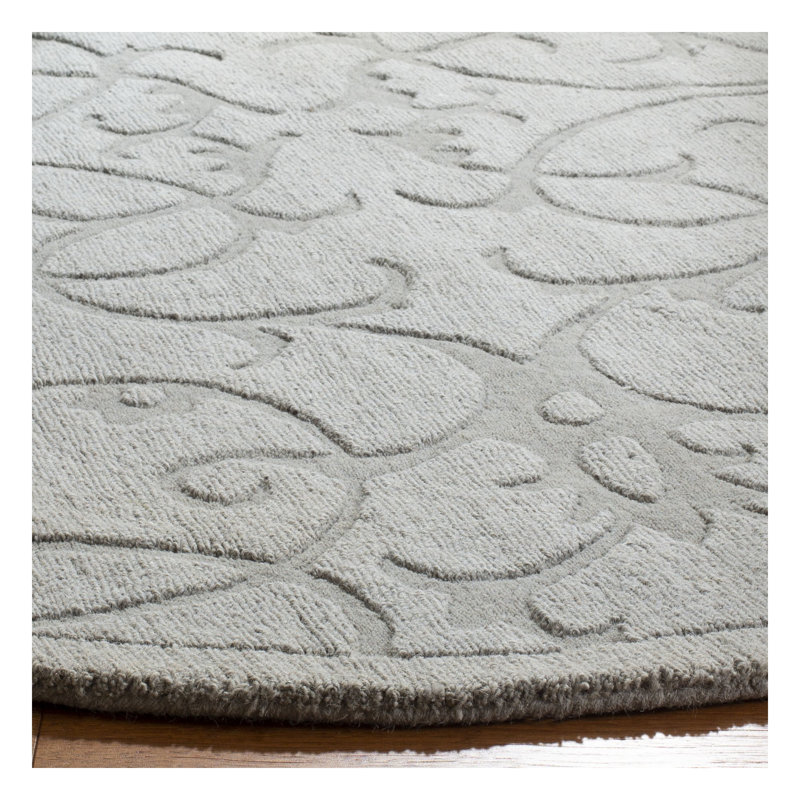 Soukup Hand Loomed Wool Floral Rug, Rectangle 5' x 8'