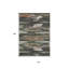 Tapis d'extérieur lavable abstrait gris anthracite cuivré et ivoire 10 pi x 14 pi