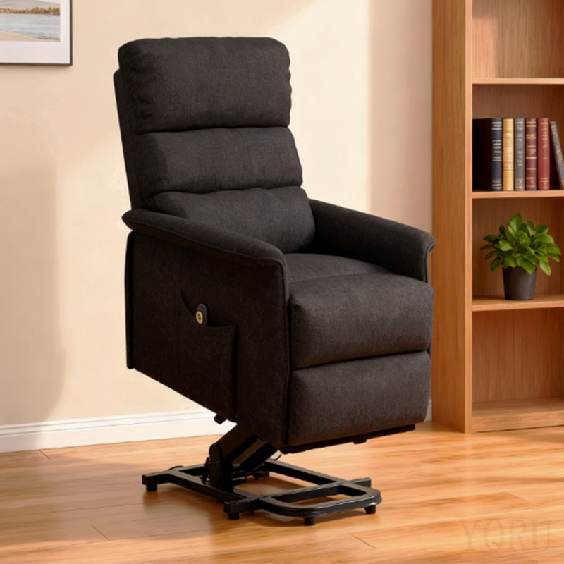 Fauteuil inclinable électrique avec télécommande, noir, Black