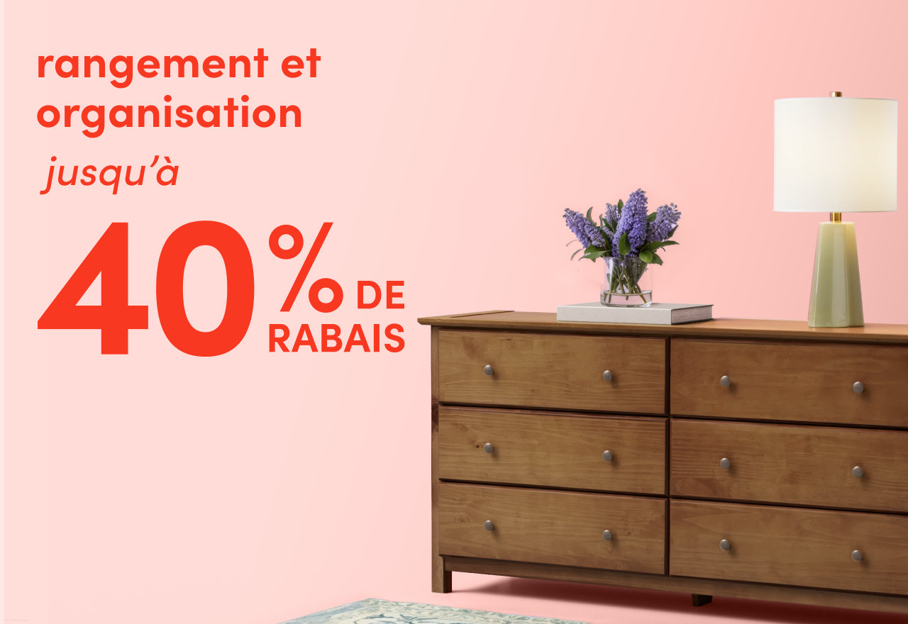 rangement et organisation en solde