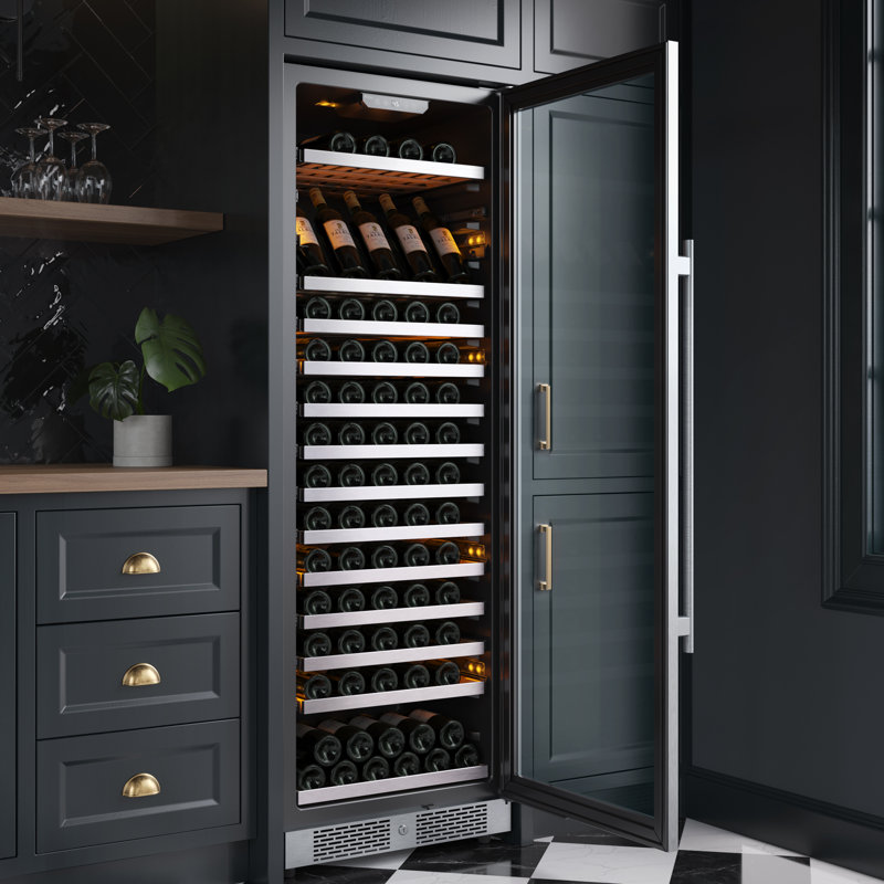 150 Bottle Single Zone Freestanding Wine Refrigerator, Left Handed