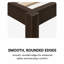 Lit superposé double au-dessus de double avec lit gigogne et escalier de rangement, lit superposé en bois massif avec garde-corps, espresso-210234911