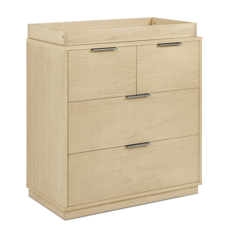 Forever 4 Drawer Dresser with Changing Top and Interlocking Drawers - Naturals Collection, Natural Sandstone