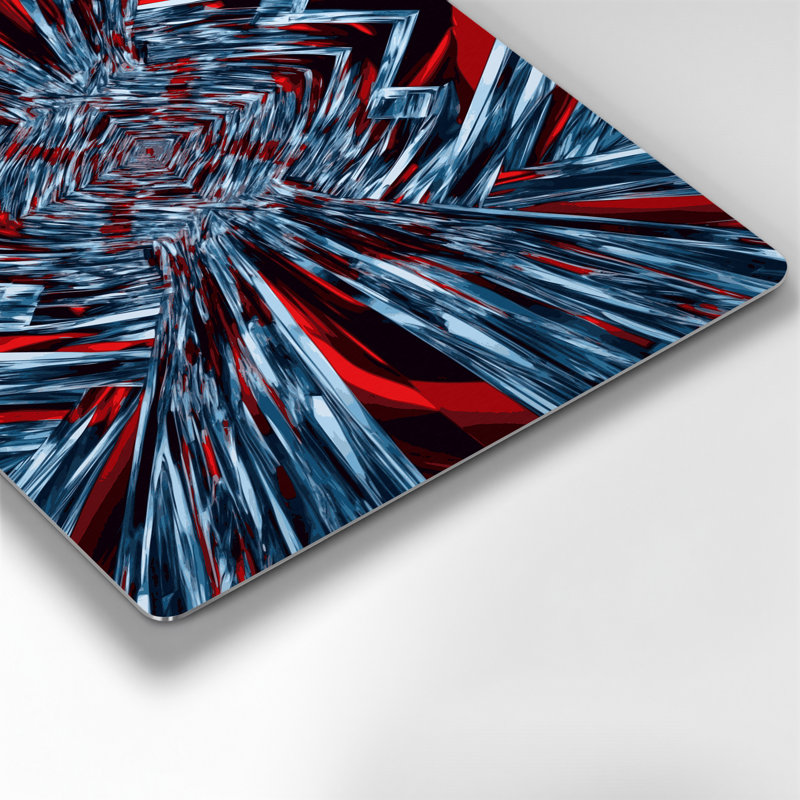 Op Art 58 Purple Metal Wall Art