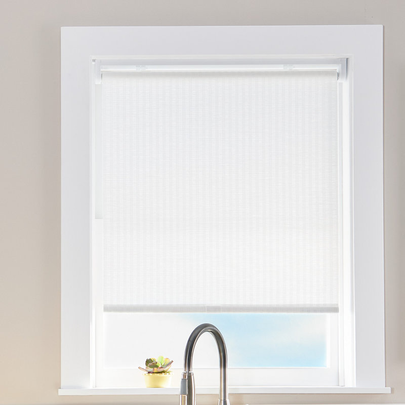 Semi Sheer Paper Roller Shade, White