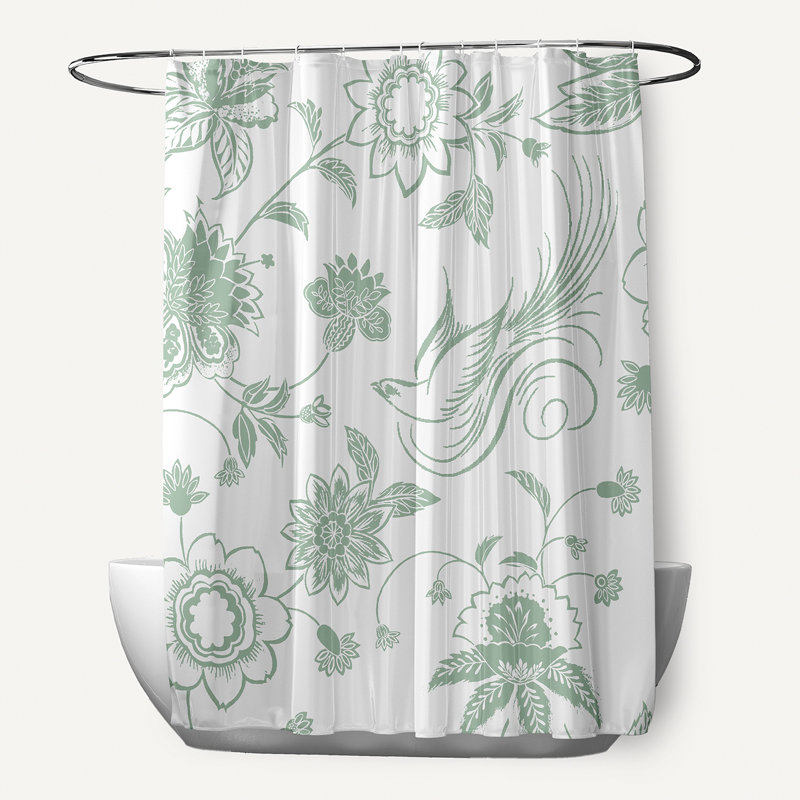 Rideau de douche Everill, Vert, H 73 po x l 70 po