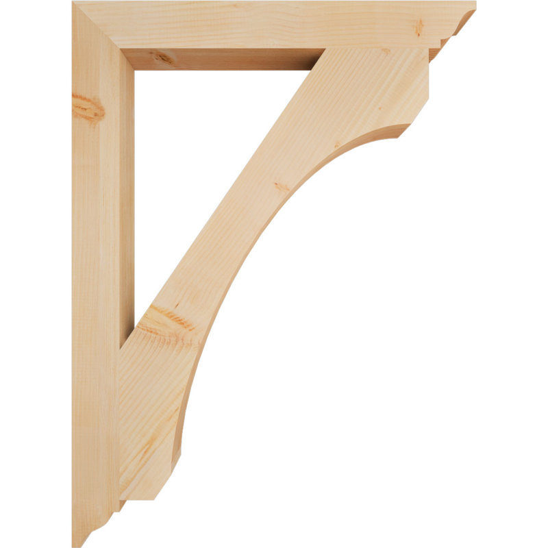 Support en bois rustique traditionnel BKTLEC01, Douglas (lisse), H 46 po x l 3,5 po x P 34 po