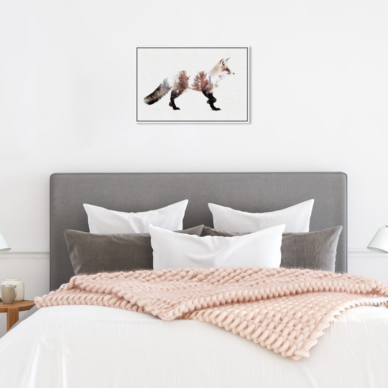 " The Fox " by Oliver Gal, White Framed, 16'' H x 24'' W x 1.5'' D