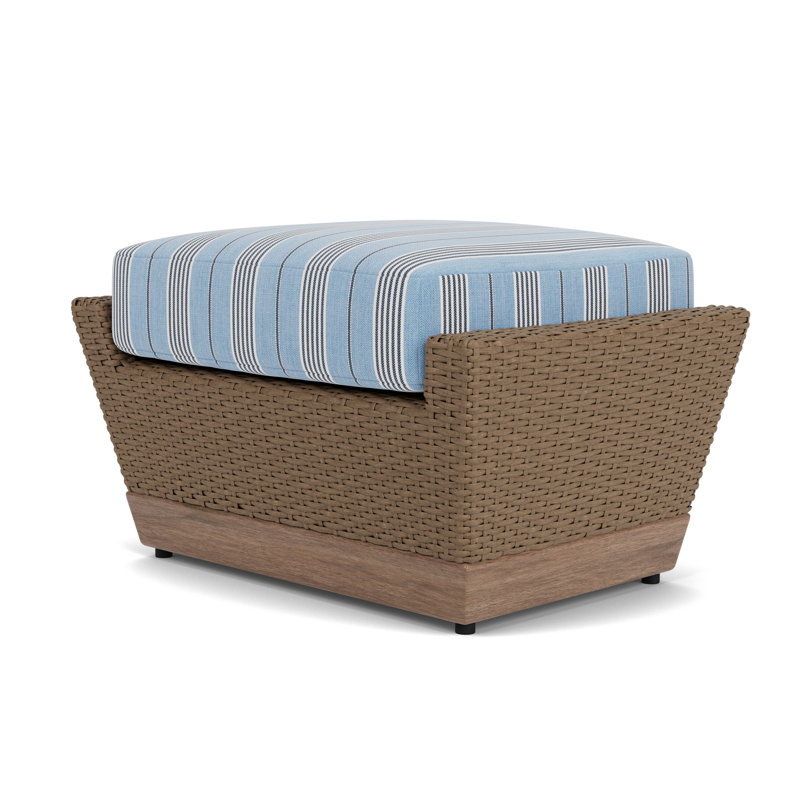 Charisma Rectangle Outdoor Ottoman Patio Ottoman, Hansen Sky