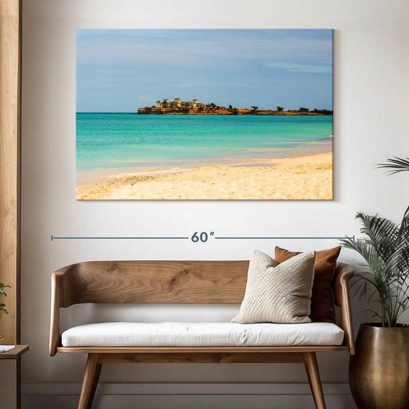Paysage de la plage Gillard à Antigua, H 34 po x l 51 po