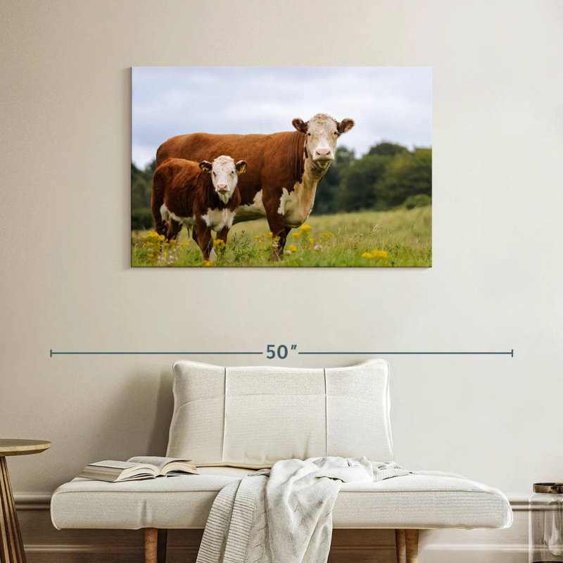 Veau et vache Brampt, H 26 po x l 39 po