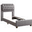 Lit simple contemporain avec abat-jour gris - H 48 po x l 41 po. Construction compacte et stable pour un assemblage sans effort.