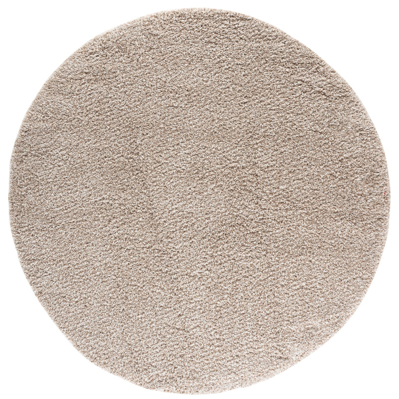 Angeliya Shag Performance Solid Color Rug, Round 8'