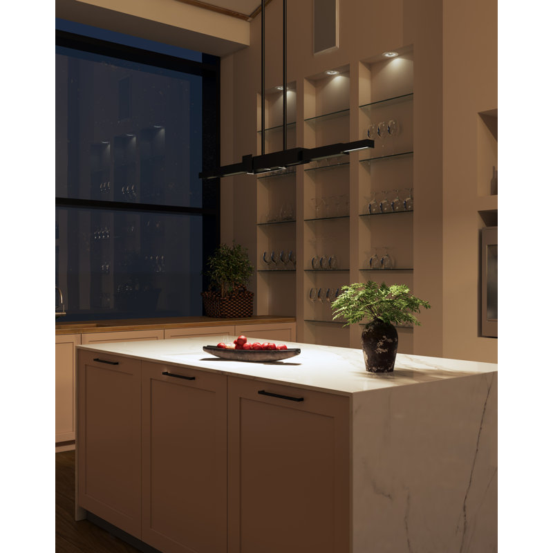 Enzo 1 - Light LED Pendant, 3.25" H x 59.38" W x 4.75" D