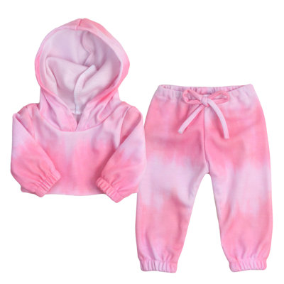 Sophia's Tie Dye Crop Hoodie and Sweatpants for 18" Dolls, Pink