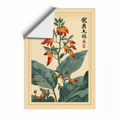 Japanese Flowering Plant Study Japandi - Print