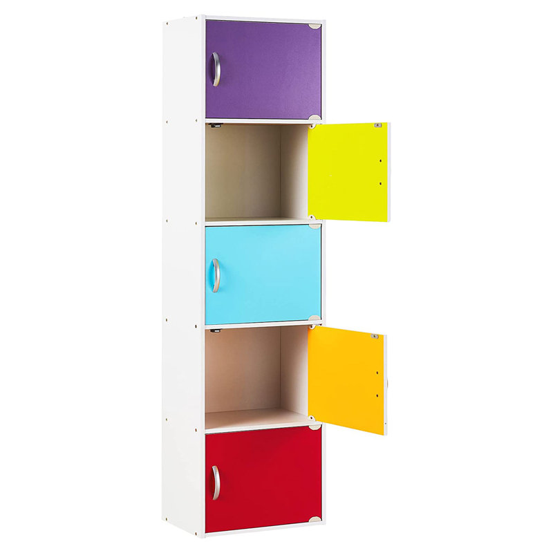 Rainbow Kids' 5-Door Toy Storage Bookcase