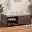 Banc à chaussures avec rangement et coussin, banc de rangement à volets vieillis avec charme rétro pour le salon, vestibule (espresso)-335281360